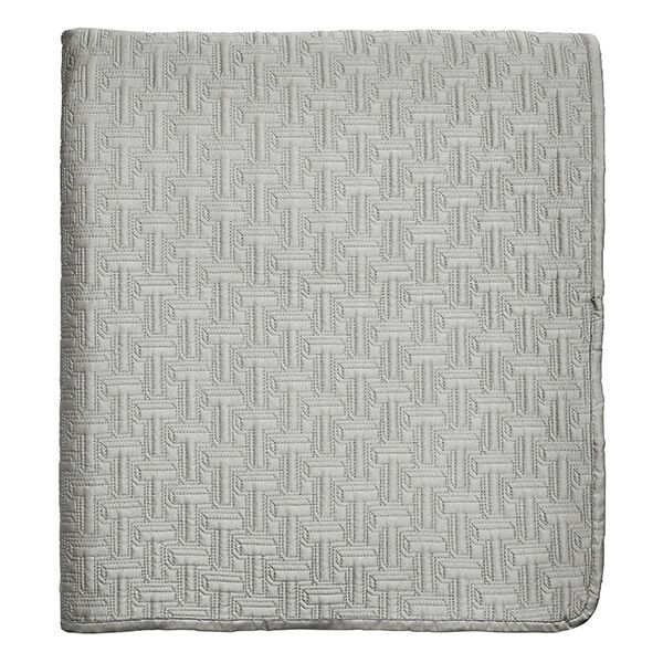 Ted Baker T Quilted Throw 250x265cm Silver