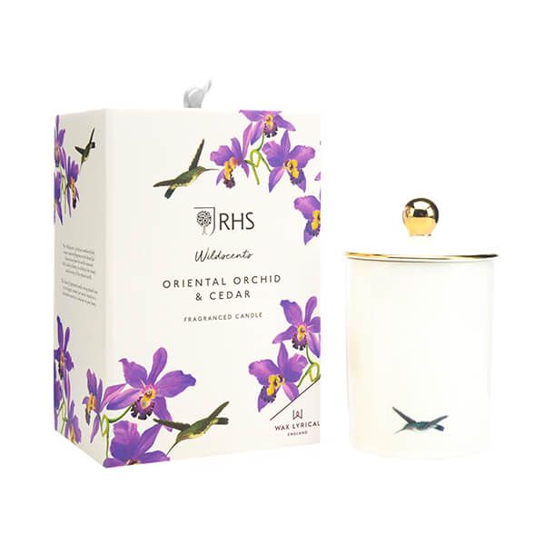 Wax Lyrical RHS Wildscents Oriental Orchid & Cedar Ceramic Candle