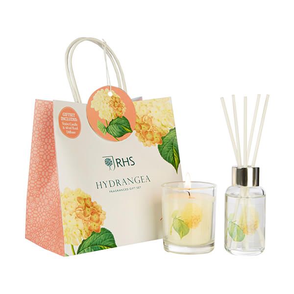 Wax Lyrical RHS Fragrant Garden Hydrangea Candle & Reed Diffuser Gift Set