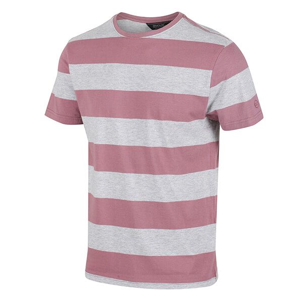 Regatta Men's Brayden Stripe T-Shirt Mauve Stripe