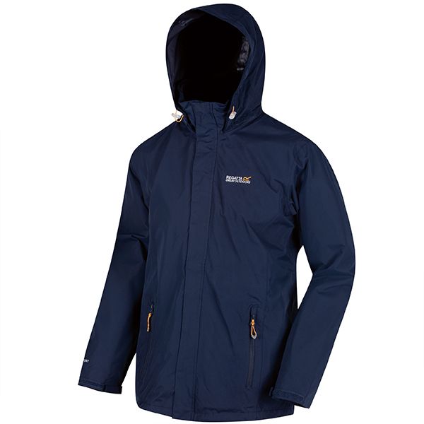 Regatta Navy Matt Lightweight Waterproof Jacket With Concealed Hood