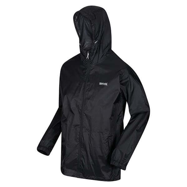 Regatta Mens Pack-It III Waterproof Jacket Black