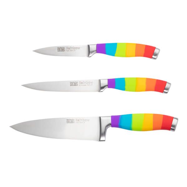 Taylor's Eye Witness Rainbow 3 Piece Introductory Kitchen Knife Set