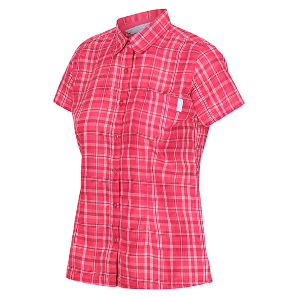 Regatta Women's Mindano VI Short Sleeve Shirt Tropical Pink Check
