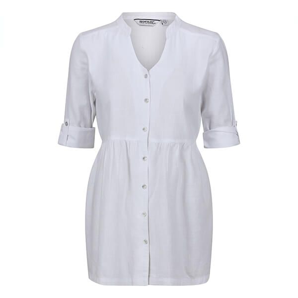 Regatta Womens Nemora Cotton Shirt White Texture