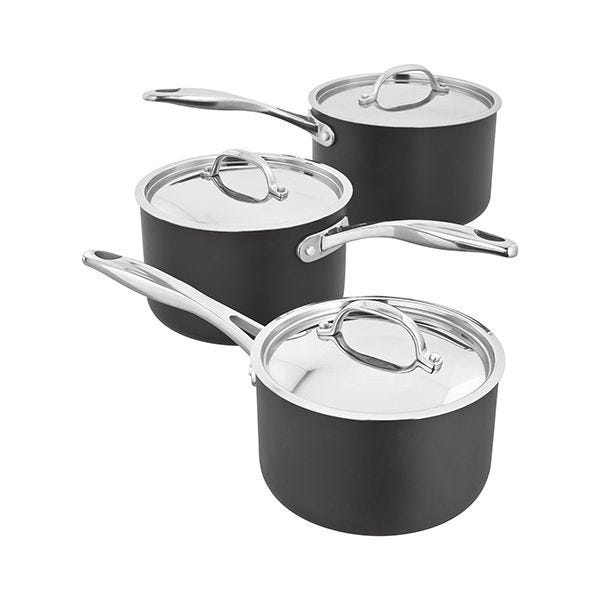 Stellar 6000 Hard Anodised 3 Piece Cookware Set