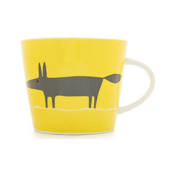 Scion Living Mr Fox Yellow & Charcoal 350ml Mug