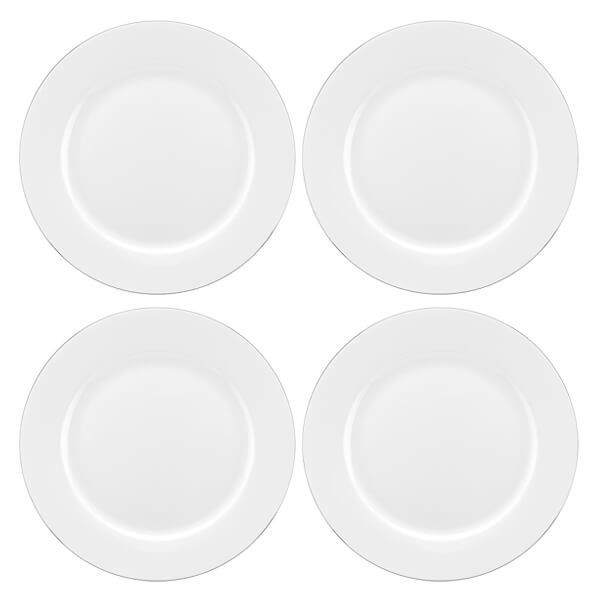 Royal Worcester Serendipity Platinum Set of 4 Dinner Plates