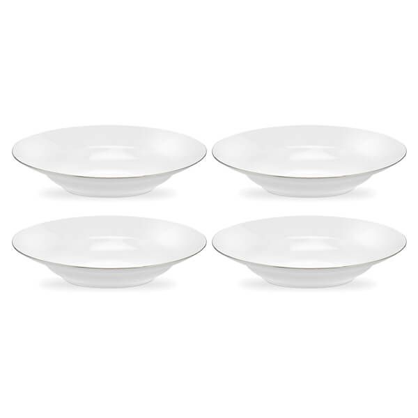 Royal Worcester Serendipity Platinum Set of 4 Soup Plates