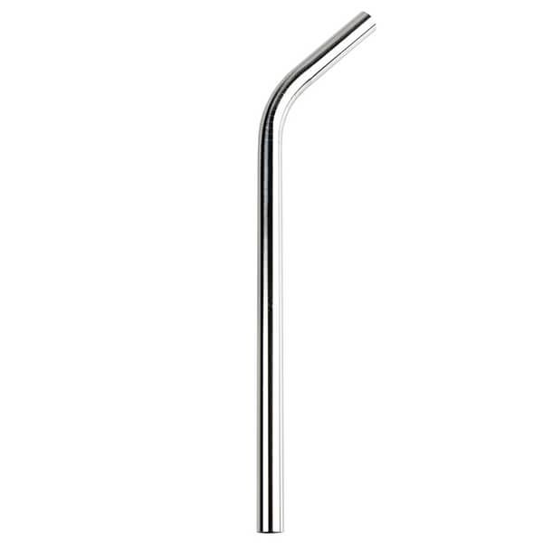 Grunwerg Stainless Steel Curved Straw 215mm x 9mm Diameter