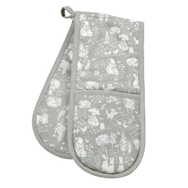 Peter Rabbit Classic Pattern Grey Double Oven Glove