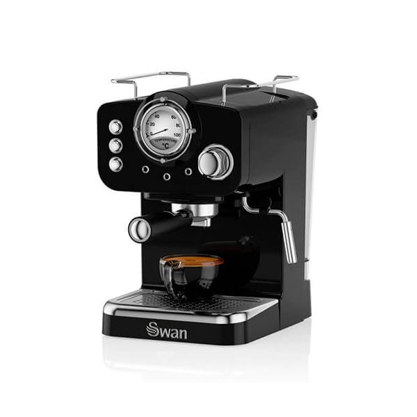 Swan Retro Black Pump Espresso Coffee Machine