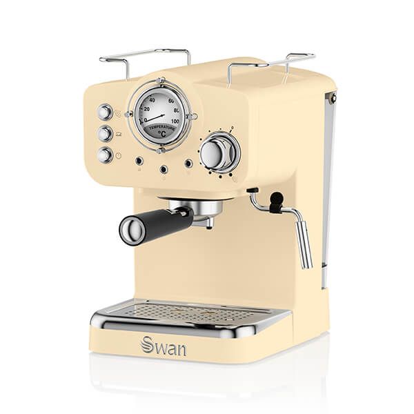 Swan Retro Cream Pump Espresso Coffee Machine