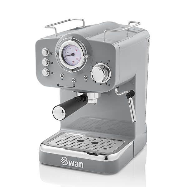 Swan Retro Grey Pump Espresso Coffee Machine