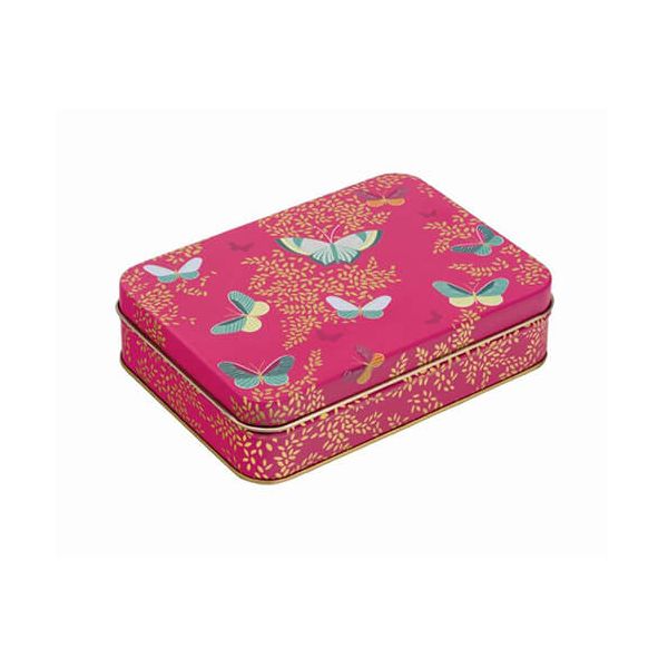 Sara Miller Pink Butterfly Small Tin