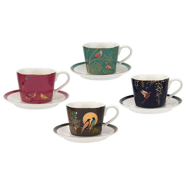 Sara Miller Chelsea Collection Espresso Cup & Saucer Set of 4
