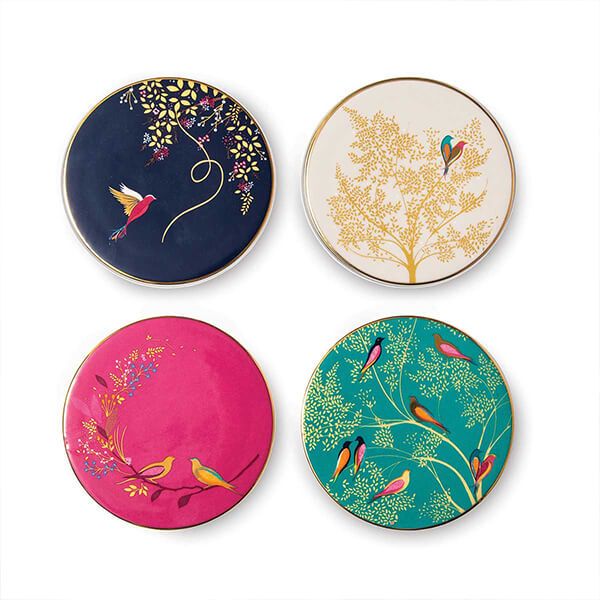 Sara Miller Chelsea Collection Ceramic Coaster Set