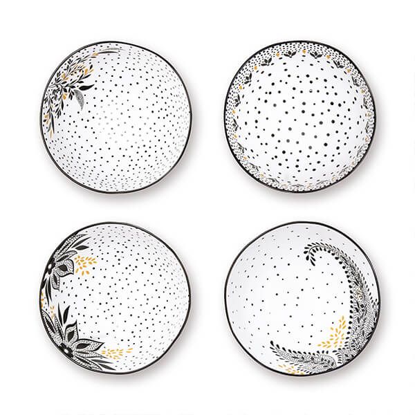 Sara Miller Artisanne Noir Set of 4 Small Bowls