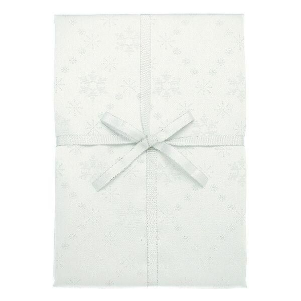 Walton & Co Snowflake Sparkle Silver Tablecloth 140x180cm