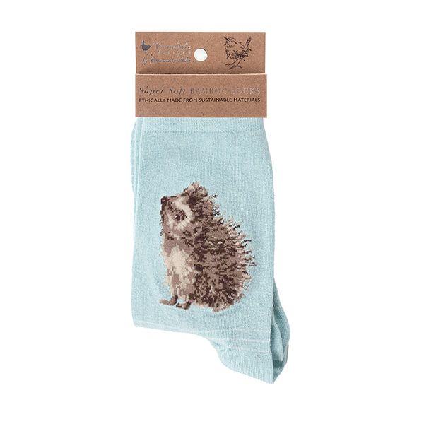 Wrendale Designs Hedgehugs Green Hedgehog Socks One Size