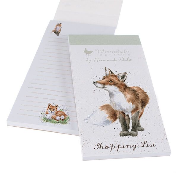 Wrendale Designs Fox Shopping Pad - Bright Eyed and Bushy Tailed