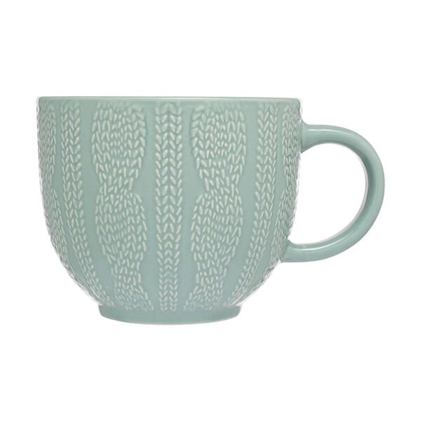 Siip Embossed Knit Turquoise Mug
