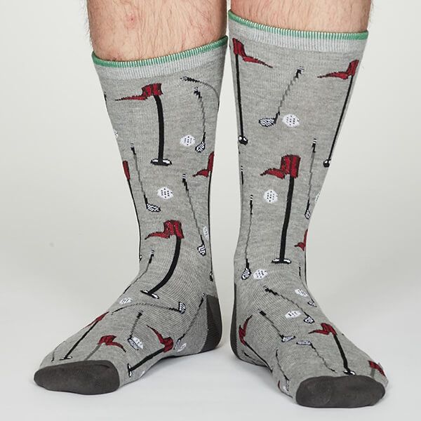 Thought Mid Grey Marle Perry Socks