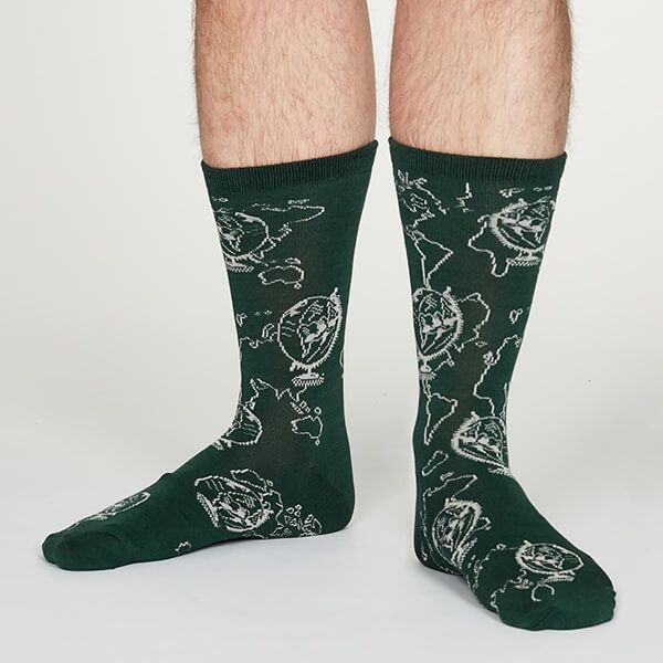 Thought Forest Green Thaddens Socks