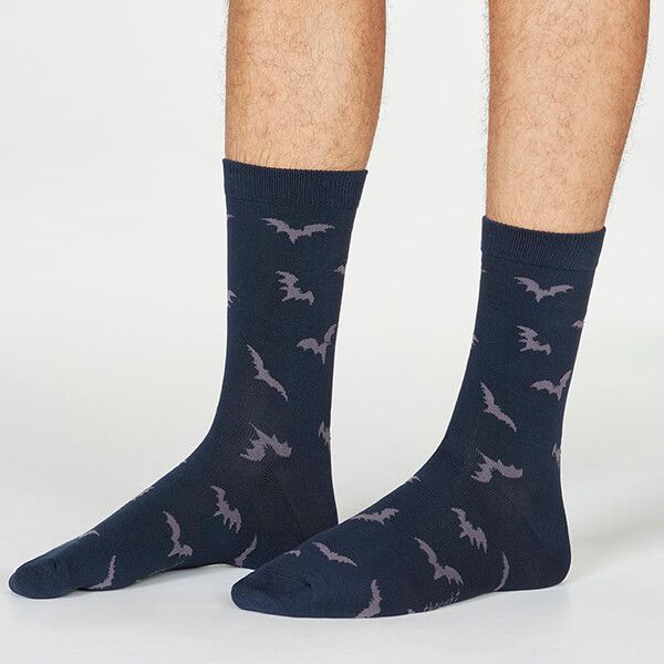 Thought Navy Abel Batwing Socks
