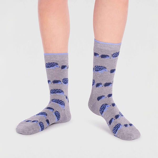 Thought Grey Marle Hadley Bamboo Hedgehog Socks Size 4-7