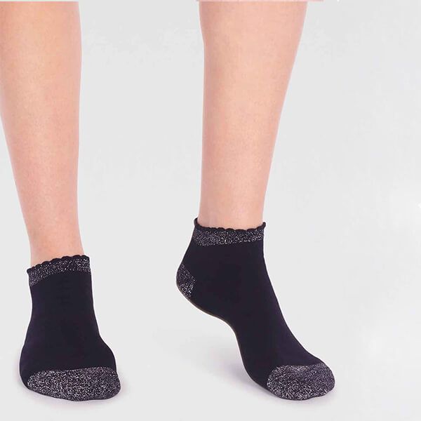 Thought Black Ariella Bamboo Ankle Socks Size 4-7