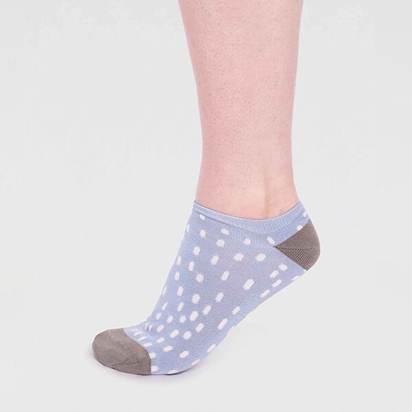 Thought Foam Blue Serena Bamboo Spot Trainer Socks Size 4-7