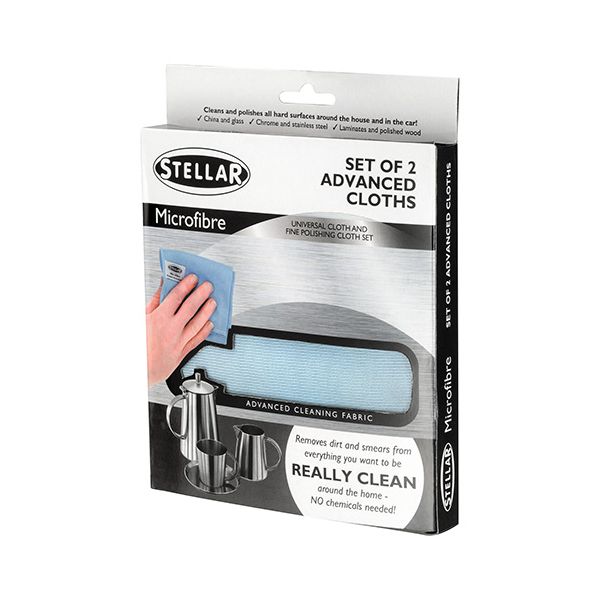 Stellar Microfibre Cleaning Cloths Pack Of 2