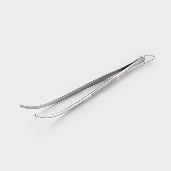Taylor's Eye Witness 30cm Cranked Round Tipped Plating Tweezers