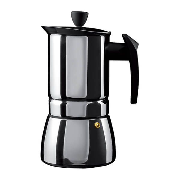 Grunwerg 4 Cup Cafe Ole Espresso Maker Induction Stainless Steel