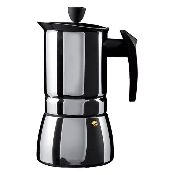 Grunwerg 6 Cup Cafe Ole Espresso Maker Induction Stainless Steel