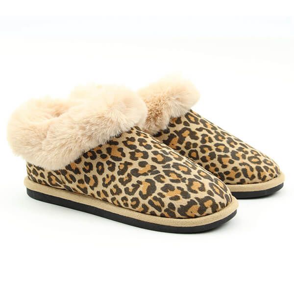 Heavenly Feet Leopard Montana Premium Memory Foam Slippers