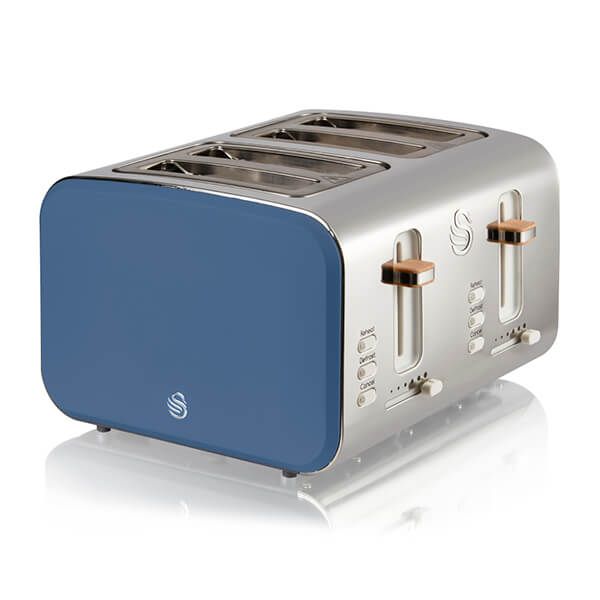 Swan Nordic Blue 4 Slice Toaster