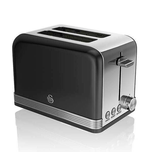 Swan Retro Black 2 Slice Toaster