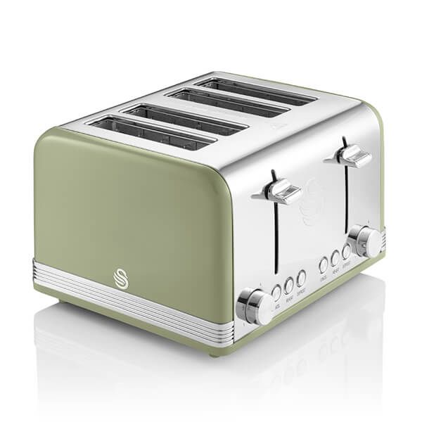 Swan Retro Green 4 Slice Toaster