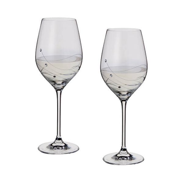 Dartington Glitz Swarovski Elements Set Of 2 Wine Glasses