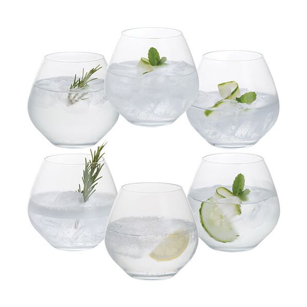 Dartington Party Set of Six Stemless Copa Gin Glasses