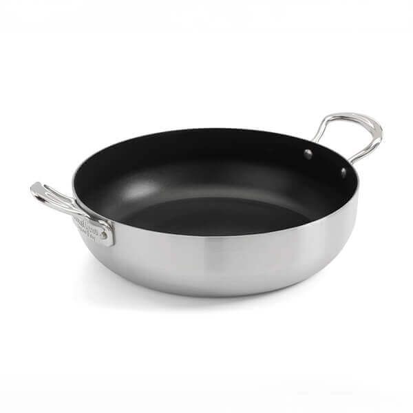 Samuel Groves Classic Non-Stick Stainless Steel Triply 26cm Chefs Pan with Side Handles