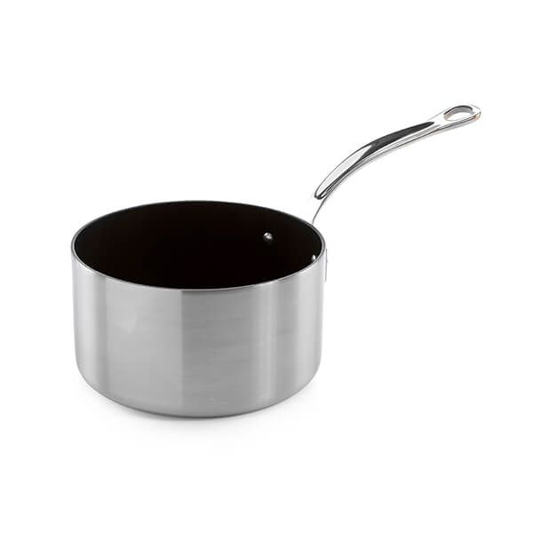 Samuel Groves Classic Non-Stick Stainless Steel Triply 18cm Saucepan with Lid