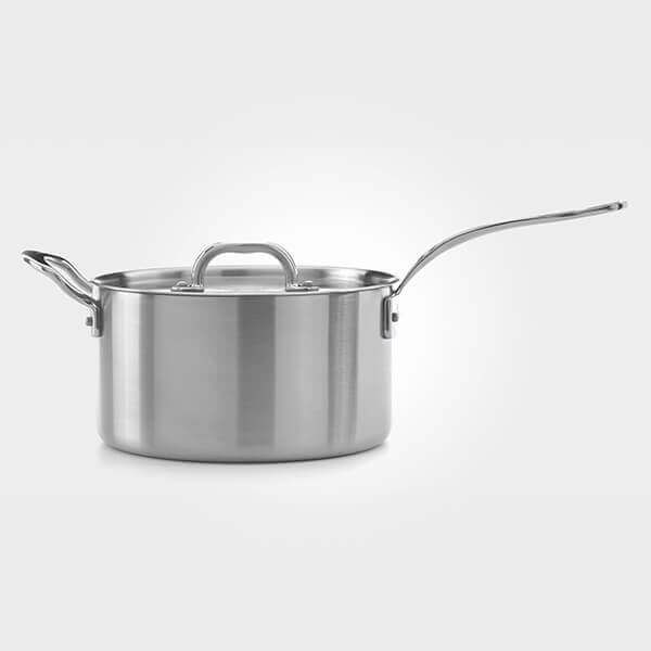 Samuel Groves Classic Non-Stick Stainless Steel Triply 26cm Saucepan with Lid