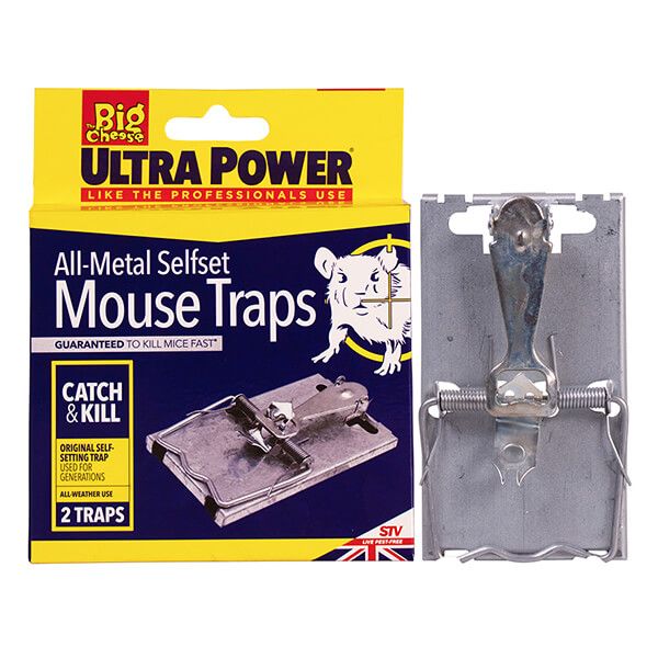The Big Cheese Ultra Power All-Metal Selfset Mouse Trap Pack Of 2