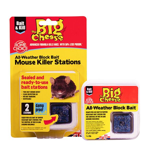 The Big Cheese All-Weather Block Bait 2 Mouse Killer Stations