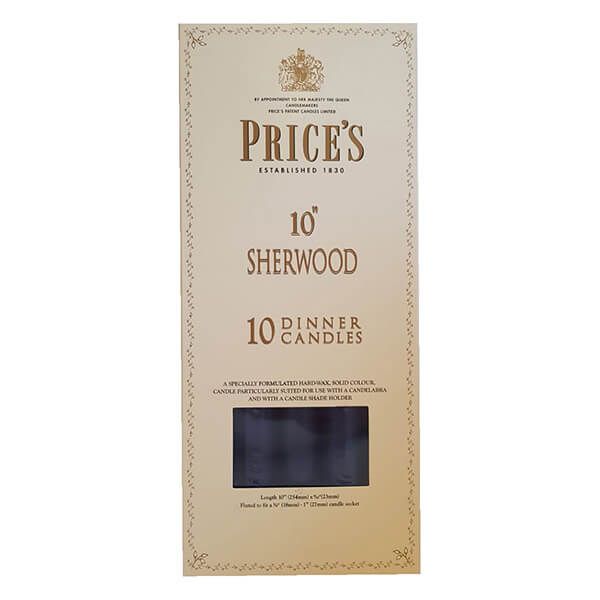 Prices 10" Sherwood Candle Midnight Blue Pack Of 10
