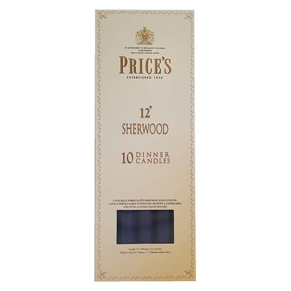 Prices 12" Sherwood Candle Midnight Blue Pack Of 10