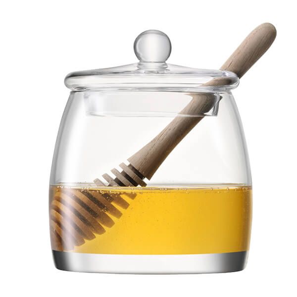 LSA Serve Honey Pot & Oak Dipper Clear
